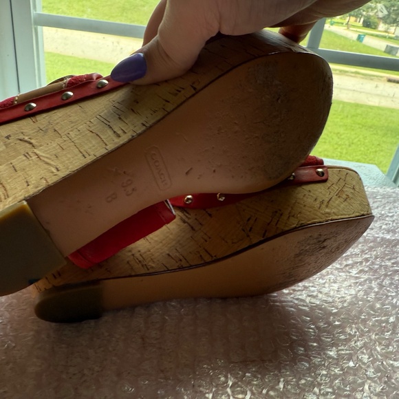 Pink coach wedge shoes - Picture 2 of 2